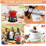 Todeco Service à Fondue avec 6 fourchettes, Set à Fondue pour Fondue Savoyarde, Bourguignonne et au Chocolat, Fondue au Fromage 