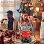 Todeco Service à Fondue avec 6 fourchettes, Set à Fondue pour Fondue Savoyarde, Bourguignonne et au Chocolat, Fondue au Fromage 