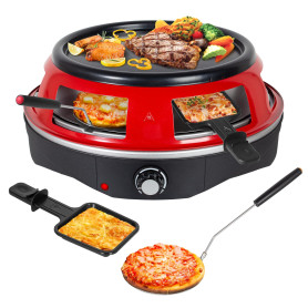 Todeco Four à pizza électrique 3 en 1 pour 6 personnes