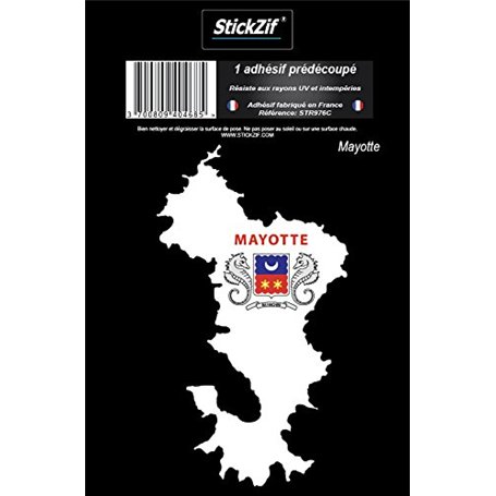 STICKZIF STR976C Autocollant Carte Mayotte