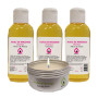 Coffret Evasion Purespa 3 Huiles de Massage végétale parfumée Monoï | Tiaré | Coconut + 1 bougie de massage végétale Monoï