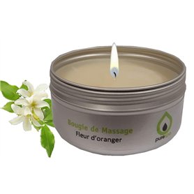 Purespa Bougie de Massage naturelle parfumée - 100% sensuel et relaxant ( Fleur d'Oranger