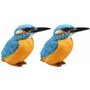 Farmwood Animals Oiseau Martin pêcheur en résine 12.5 x 6 x 10 cm (Lot de 2)
