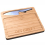 CADEAUX.COM - Planche à Découper Personnalisable en Bambou + Couteau en Acier - Prénom et Message - Idée Cadeau Personnalisé Ave