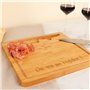 CADEAUX.COM - Planche à Découper Personnalisable en Bambou + Couteau en Acier - Prénom et Message - Idée Cadeau Personnalisé Ave