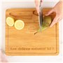 CADEAUX.COM - Planche à Découper Personnalisable en Bambou + Couteau en Acier - Prénom et Message - Idée Cadeau Personnalisé Ave