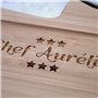 CADEAUX.COM - Planche à Découper Personnalisable en Bambou + Couteau en Acier - Prénom et Message - Idée Cadeau Personnalisé Ave