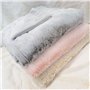 Couverture doublée - DOMIVA - Ultra douce et chaude - 75 x 100 cm - Lait fraise