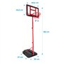 Panier de Basket sur Pied Evolutif Denver Hauteur réglable de 1.05m à 1.65m Ballon et Pompe Inclus