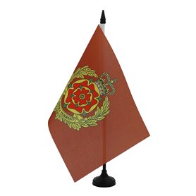 AZ FLAG - Drapeau De Table Duke of Lancaster's Regiment de la British Army 21x14 cm - Petit Drapeau Armée Britannique De Bureau