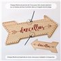 Lot 7 flèches directionnelles en bois | 45 x 13 cm | Décoration mariage - Panneaux de signalisation - Signalétique mariage à acc