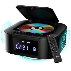 KLIM Boombox E1 + Poste Radio CD Portable + Extra Bass avec Subwoofer + Radio FM