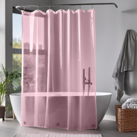 ZENO Rideau Douche 180x180 cm - Rideau de Douche Lavable - Premium PEVA + Oeillets Inoxydables + 3 Aimants - Imperméable et Lége