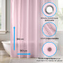 ZENO Rideau Douche 180x180 cm - Rideau de Douche Lavable - Premium PEVA + Oeillets Inoxydables + 3 Aimants - Imperméable et Lége