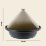 PZL CONCEPT Tajine Induction Tous Feux Diamètre 30 cm - Revêtement antiadhésif - Couvercle Céramique – Fonte d’Aluminium – Marmi