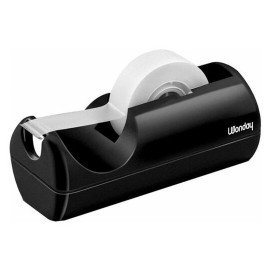 WONDAY Dévidoir de Bureau pour Adhésifs 19 x 33 mm Socle Lesté Livré Vide Noir