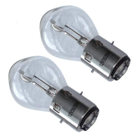 cyclingcolors 2x ampoule 12V 35/35W BA20D double filament moto scooter mobylette cyclomoteur feu avant phare + code