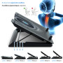 EMPIRE GAMING - Turboost Aluminium Refroidisseur a air PC Ordinateur Portable Gamer - 5 Ventilateurs - Support 12 à 17 Pouces - 