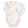 Sophie La Girafe - Pyjama Body Bébé en Coton - Doux et Chaud - Grenouillère Manches Longues - Barboteuse Fille - 0 mois - Blanc