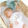 Sophie La Girafe - Pyjama Body Bébé en Coton - Doux et Chaud - Grenouillère Manches Longues - Barboteuse Fille - 0 mois - Blanc 