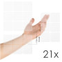 Imaggge.com - Autocollants anti-collision pour portes vitrées (set de 21 carrés Sablés-dépolis-translucides) - Signalisation - E