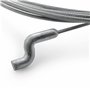 Easyboost Câble de Gaz Souple Ø1.5mm avec Embout Z et Serre Câble Longueur 2.5m Accélérateur Carburateur Poignée Réparation pour