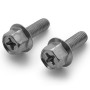 Easyboost 2 Vis de Pot d'échappement M6x18mm tête hexagonale et cruciforme pour Scooter 50cc Yamaha Bw’s MBK Booster Nitro Aerox