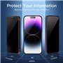 NEW'C Lot de 3, Verre Trempé Anti-Espion pour iPhone 14 Pro (6,1 Pouces), Angle de Confidentialité 35 Degrés Équilibré avec Prot