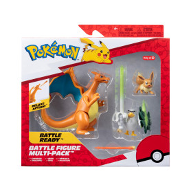 Bandai - Pokémon - Pack de 3 Figurines Pokémon - Dracaufeu