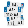 HADEXIA Autocollant Plaque d'immatriculation Moto 971 Guadeloupe Version BIS