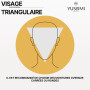 YUSSIMI eyewear - Lunettes de Soleil - Aaron - Rectangulaires - Noir - Verres Bleues Dégradés - Design - Protection Solaire Gara