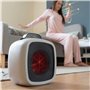 Radiateur Soufflant Céramique 500 W - Chauffage d'appoint mobile pour les petits espaces - Radiateur Transportable - Interrupteu
