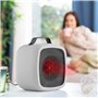 Radiateur Soufflant Céramique 500 W - Chauffage d'appoint mobile pour les petits espaces - Radiateur Transportable - Interrupteu