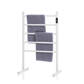 Chauffage Sèche-Serviettes Chauffant électrique - Porte-Serviettes Chauffant sur Pied ou Mural - Basse Consommation 60W - Tempér
