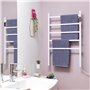 Chauffage Sèche-Serviettes Chauffant électrique - Porte-Serviettes Chauffant sur Pied ou Mural - Basse Consommation 60W - Tempér