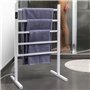 Chauffage Sèche-Serviettes Chauffant électrique - Porte-Serviettes Chauffant sur Pied ou Mural - Basse Consommation 60W - Tempér