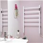Chauffage Sèche-Serviettes Chauffant électrique - Porte-Serviettes Chauffant sur Pied ou Mural - Basse Consommation 60W - Tempér