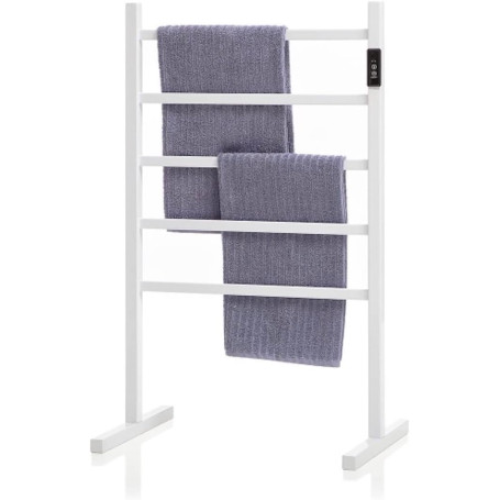 Sèche-Serviettes électrique - Porte-Serviettes Chauffant sur Pied ou Mural - Basse Consommation 60W - Température 55ºC - 5 Barre