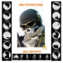 CUSTOMprivé Cache cou masque moto tête de mort, tube multifonctions microfibre permettant de respirer au travers du masque quell