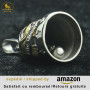 CUSTOMprivé Clochette moto aigle usa Live To Ride. Porte bonheur cadeau Noël Motard Biker Triker Guardian bell livrée dans poche