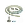KEMPER - Réchaud gaz portable 3 feux 3450W Blanc laqué Couvercle Plaque de cuisson + tuyau gaz