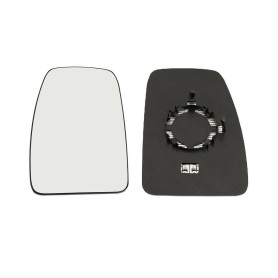 Glace de Rétroviseur Extérieur Avant Gauche (Dégivrante) avec Support compatible pour Master 3 Movano B et NV400 OEM 963662420R