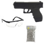 Saigo Defense Pack Airsoft Pistolet G.16 à Ressort/Couleur: Noir/Matière: Métal/Puissance 0.3 Joule/Livré avec Accessoires