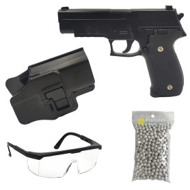 Saigo Defense Pack Airsoft Pistolet G.26 Noir à Ressort/Matière: Métal/Puissance 0.5 Joule/Livré avec Accessoires