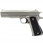 Saigo Defense Pistolet à Billes Airsoft/Style 1911 à Ressort (Spring) / Couleurs: Noir et Argenté/Matière: Métal/Puissance 0.3 J