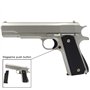 Saigo Defense Pistolet à Billes Airsoft/Style 1911 à Ressort (Spring) / Couleurs: Noir et Argenté/Matière: Métal/Puissance 0.3 J