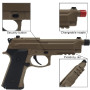 Saigo Defense Airsoft Pistolet Électrique AEP / CM132S Automatique/Coup par Coup et Rafale/Tan (Désert) / Plastique ABS et Métal