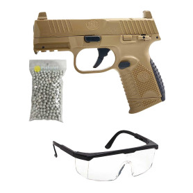 Saigo Defense Pack Airsoft Pistolet à Billes FN Herstal 509 Compact MRD FDE à Ressort (Spring) / Matière: Plasique ABS/Puissance