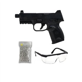 THE REPLICANT Pack Airsoft Pistolet à Billes FN 509 Tactical Noir à Ressort (Spring)/Matière: Plasique ABS/Puissance 0.2 Joule/L