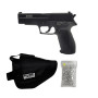 THE REPLICANT Pack Airsoft Pistolet Navy Gun à Ressort/Couleur: Noir/Matières: Plastique Haute Résistance et Métal/Puissance 0.5